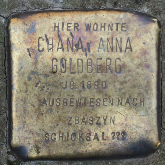 Stolperstein en memoria de Chana Anna Goldberg
