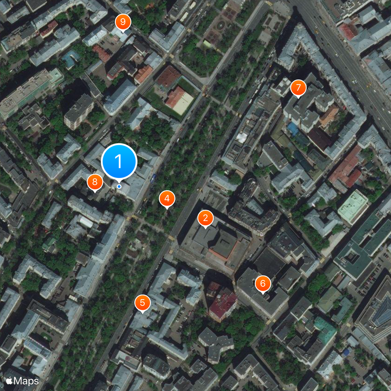 Moscow Pushkin Drama Theatre Map