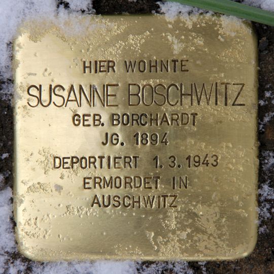 Stolperstein dedicated to Susanne Boschwitz