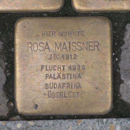 Stolperstein à la mémoire de Rosa Maissner