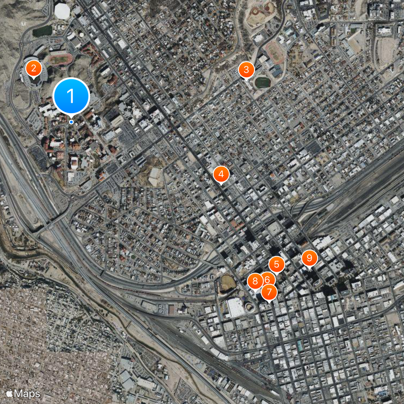 University of Texas at El Paso Map