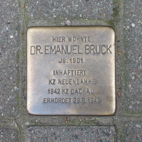 Stolperstein en memoria de Emanuel Bruck