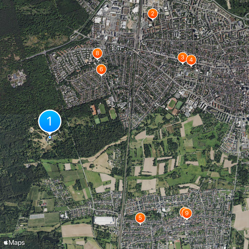 Castello di Wolfsgarten Mappa