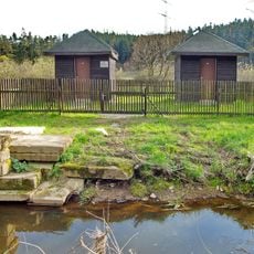 Panelový mostek přes levé rameno Pramenského potoka k čerpacím vrtům východně od Pramenů