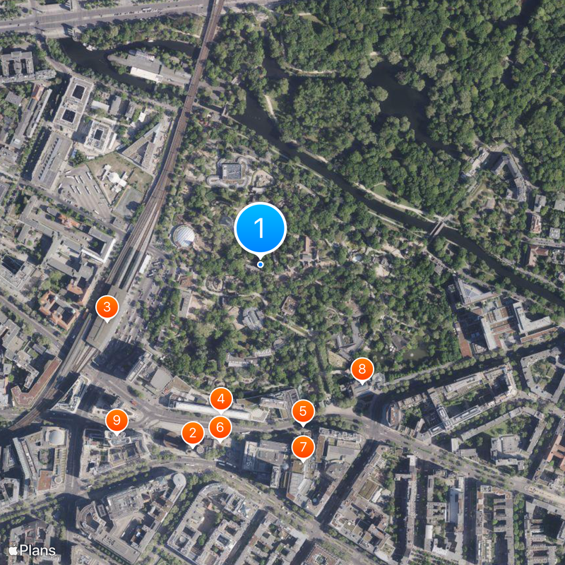 Jardim Zoológico de Berlim Mapa