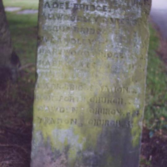 Milestone, Otley Road, jct with Church Lane at SE26973982