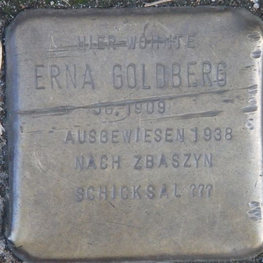 Stolperstein en memoria de Erna Goldberg