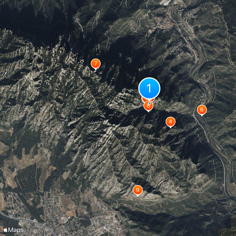Monestir de Montserrat Mapa