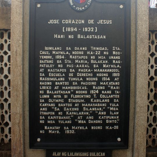 Jose Corazon de Jesus historical marker