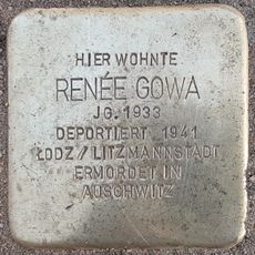 Stolperstein dedicated to Renée Gowa