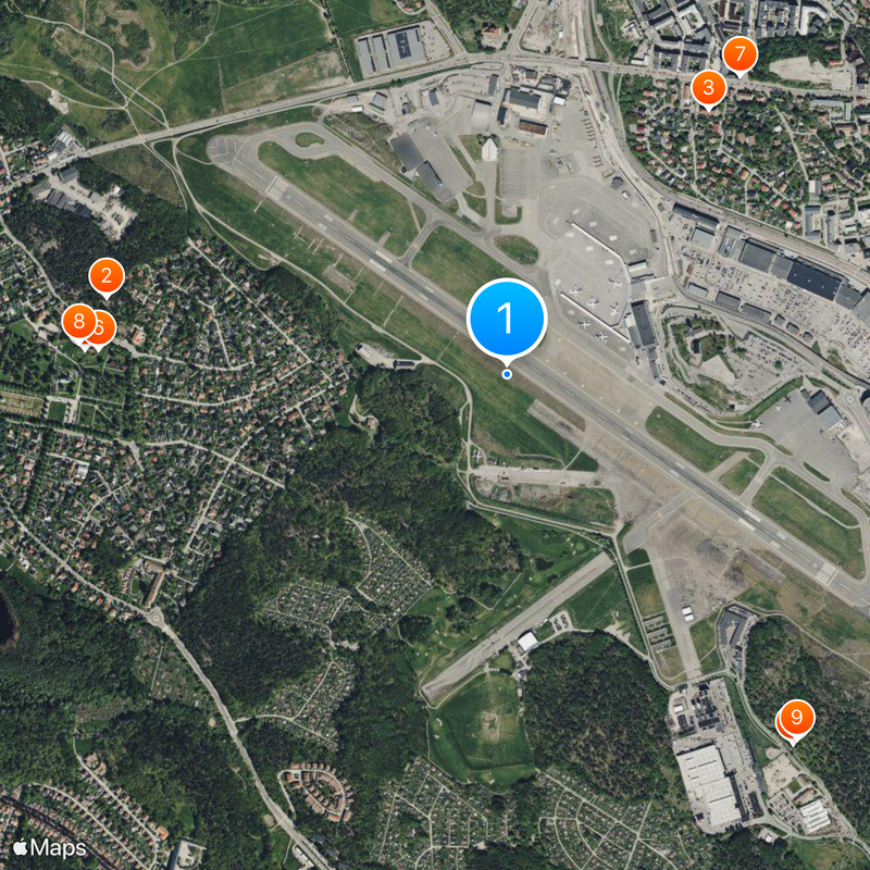 Stockholm Bromma Airport Map