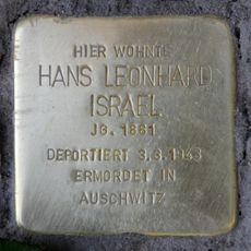 Stolperstein à la mémoire de Hans Leonhard Israel