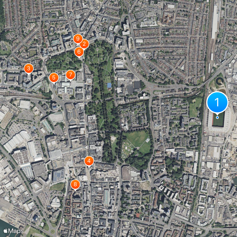 St Mary's Stadium Mapa