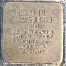 Stolperstein en memoria de Henriette Straßburger