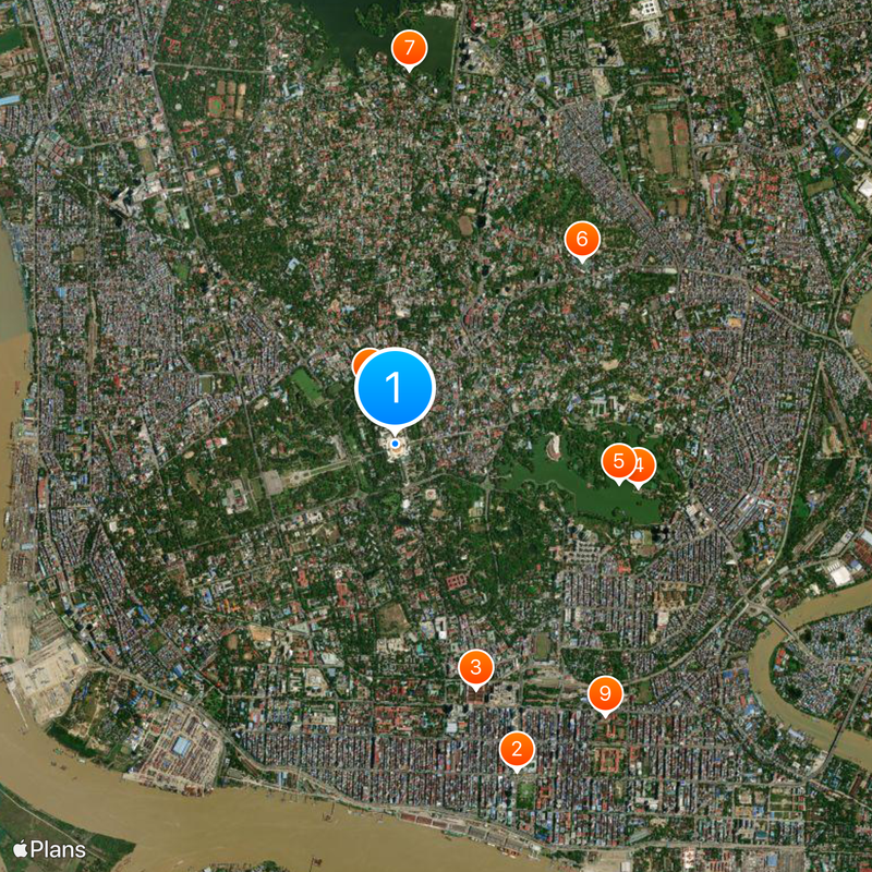 Pagode Shwedagon Mapa