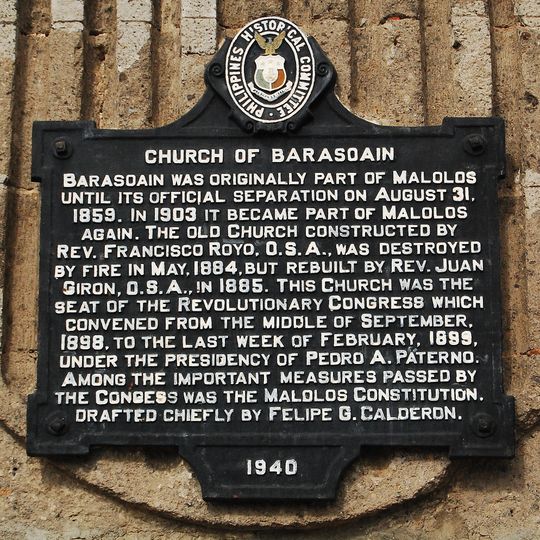 Church of Barasoain historical marker