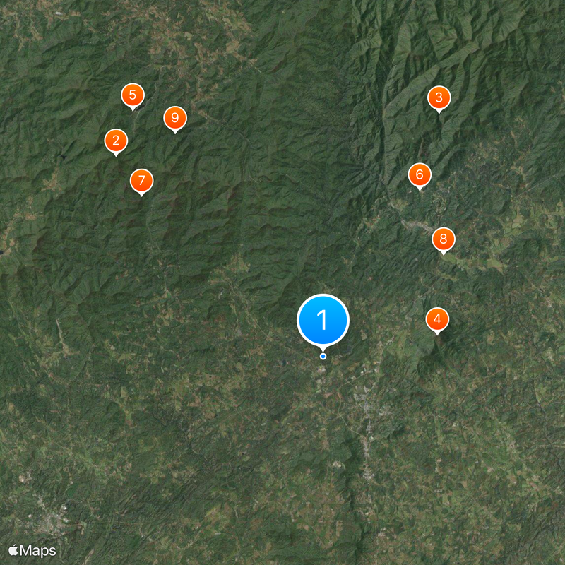 North Georgia mountains Map