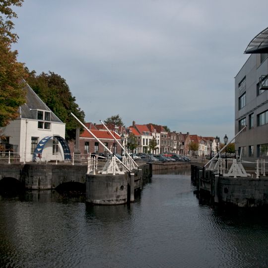 Lock near the municipal storage in Middelburg, the Netherlands