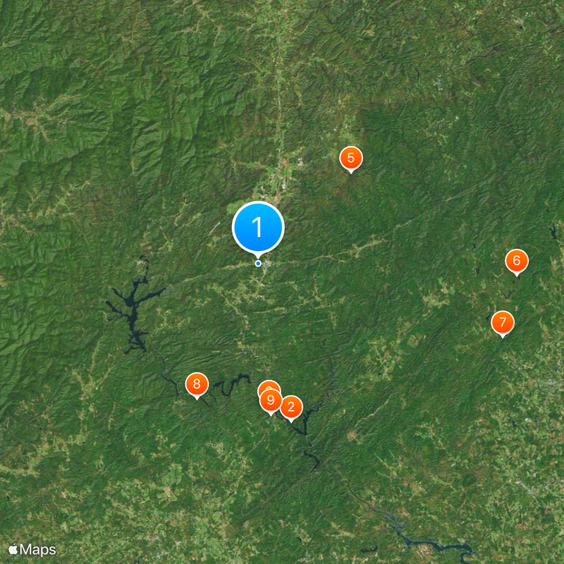 Contea di Rabun Mappa