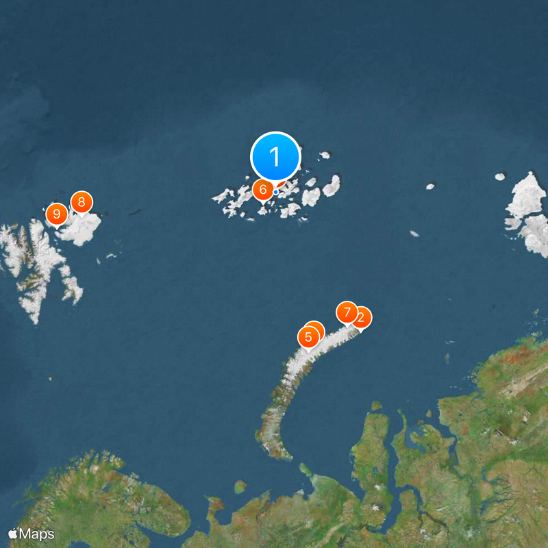 Ziemia Franciszka Józefa Mapa