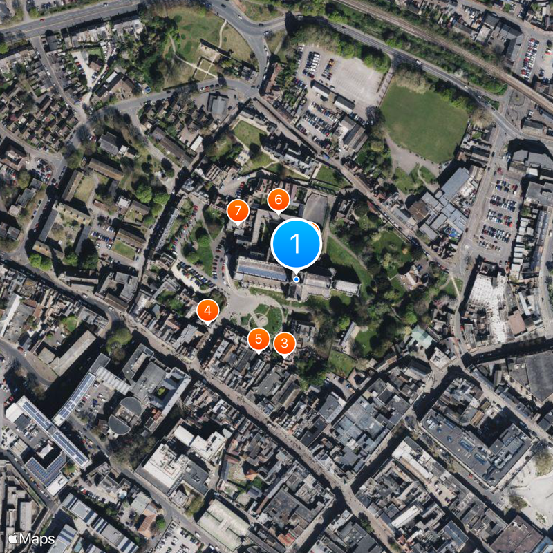 Cathédrale de Gloucester Carte