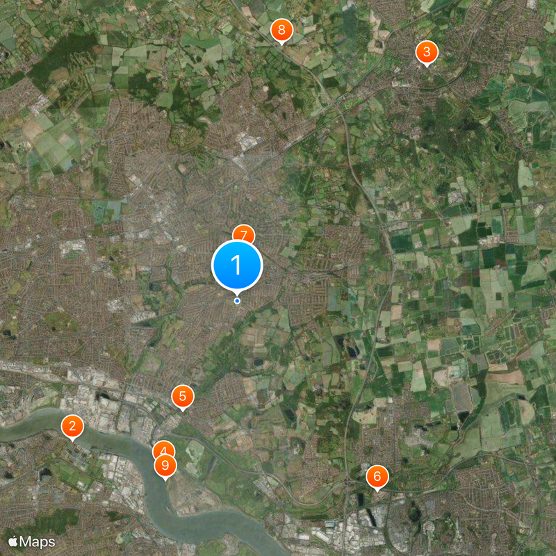 Borough londonien d'Havering Carte