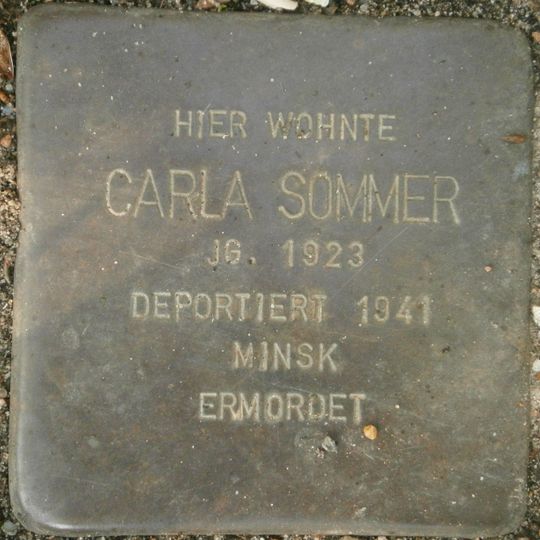 Stolperstein em memória de Carla Sommer
