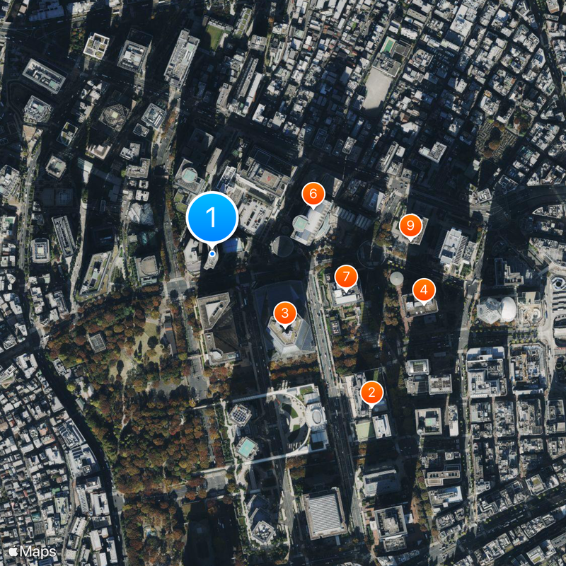 Hilton Tokyo Map