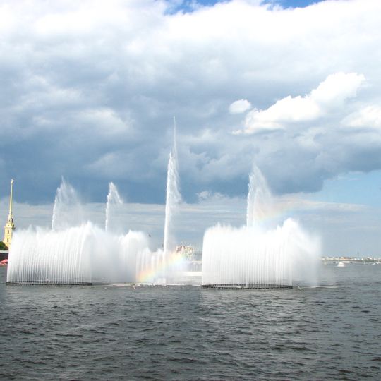 Fountain at Neva river