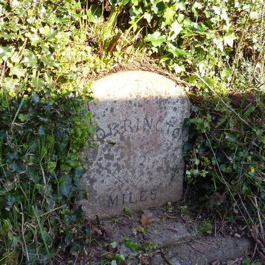 Milestone, Oakfield Road , opp. Old Vicarage, 30m S of Church Lane