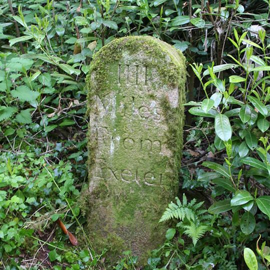Milestone, Clapham, on track leading to Haldon House Hotel, 100m E of Animal Sanctuary and Kennels