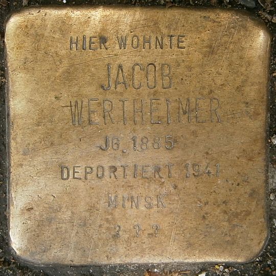 Stolperstein em memória de Jacob Wertheimer
