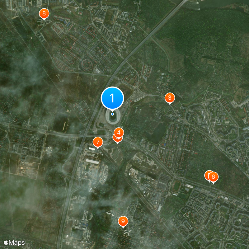 Tarczyński Arena Wrocław Map