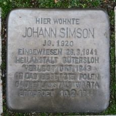 Stolperstein en memoria de Johann Simson