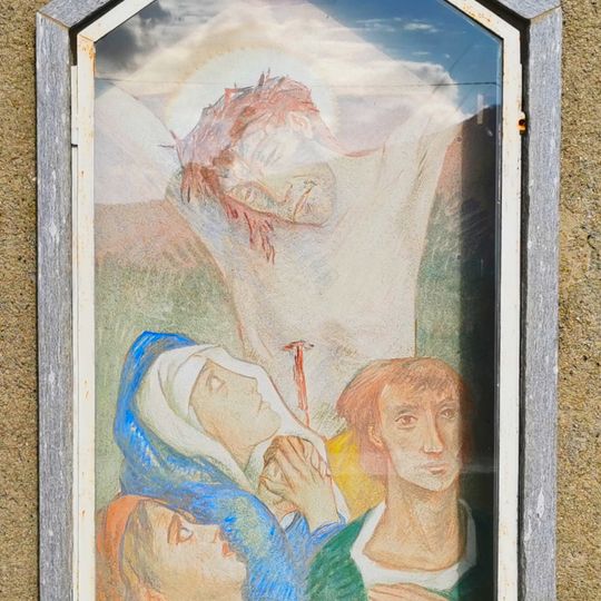 Stazione XII Gesù innalzato e morto in croce