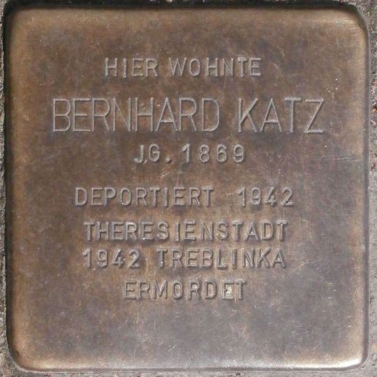 Stolperstein à la mémoire de Bernhard Katz