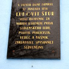 Pamiatky na Ľ. Štúra, tabuľa pamätná