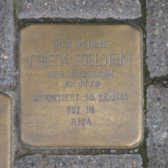 Stolperstein en memoria de Frieda Edelstein