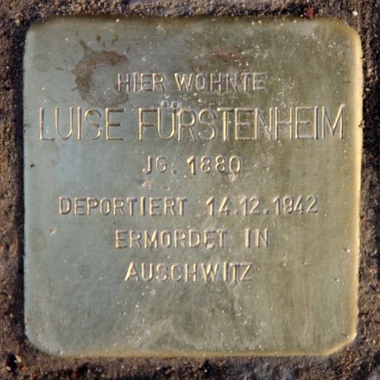Stolperstein dedicated to Luise Fürstenheim