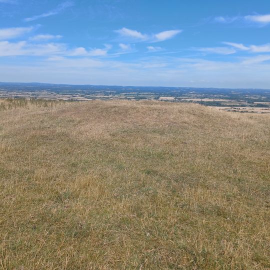 A barrow field, a bowl barrow and a dewpond on Bostal Hill