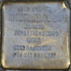 Stolperstein dedicated to Siegfried Geismar