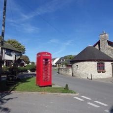 Telephone Call-box at road junction in centre of Gileston village