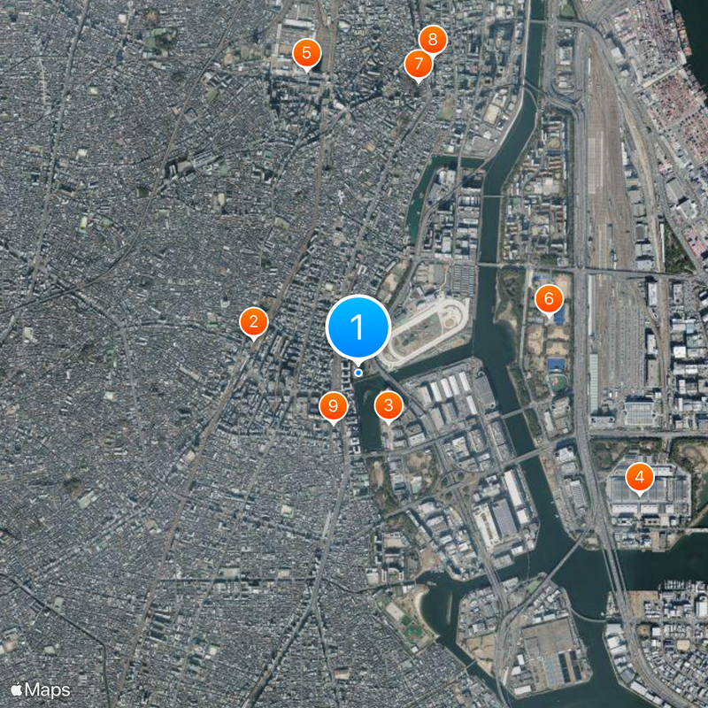 Shinagawa Aquarium Map