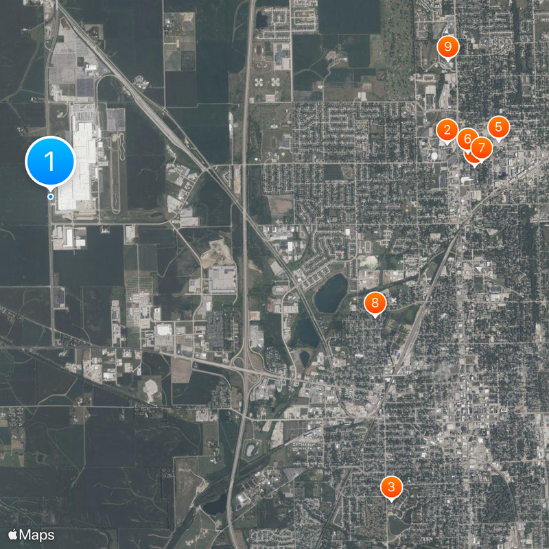 Diamond-Star Motors Map