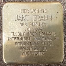 Stolperstein dedicated to Jane Brann