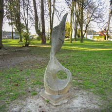 Socha v Zábřehu v parku u nemocnice