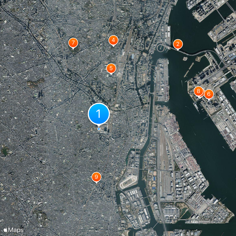 Arrondissement de Shinagawa Carte