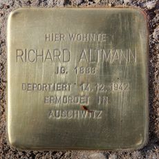 Stolperstein dedicated to Richard Altmann