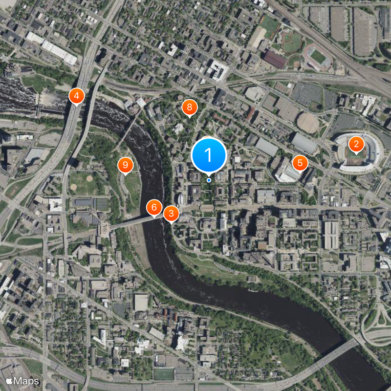 Université du Minnesota Carte