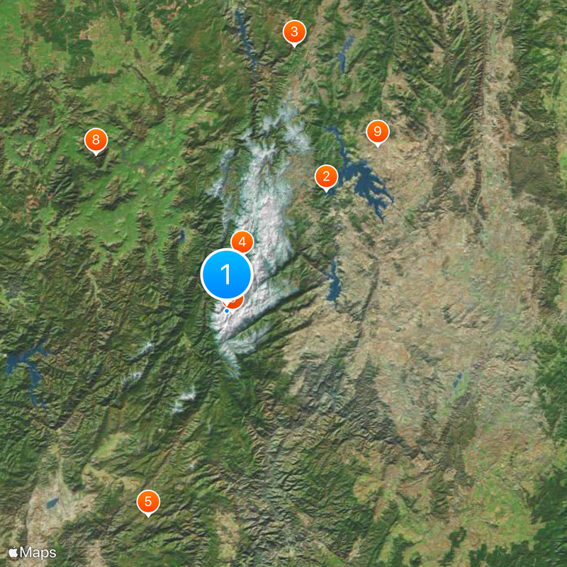 Góry Śnieżne Mapa